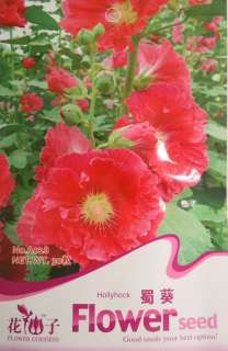 A028 Flower Red Chaters Hollyhock/ALTHAEA Seed Pack D  