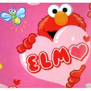  Street ELMO LOVES YOU Gift Wrap Wrapping Paper & Bows   Birthday 