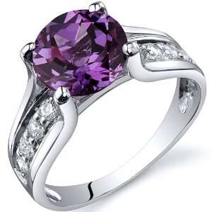  Solitaire Style 2.75 carats Alexandrite Ring in Sterling 