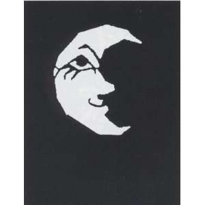  FP52 Stencil Crescent Moon W Face Arts, Crafts & Sewing