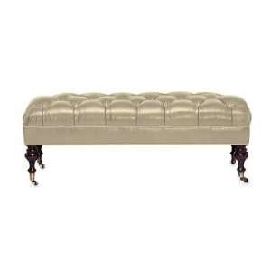  Sonoma Home Fairfax Large Bench, Turned Leg with Tufted Top, Faux 