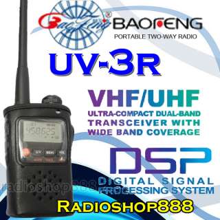 BAOFENG UV 3R VHF/UHF 136 174 400 470 DUAL BAND RADIO  