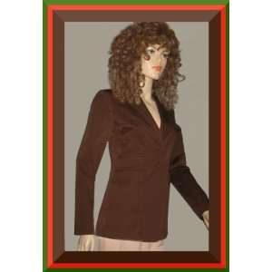  New Victorias Secret $128 Dark Brown Lined Blazer Jacket 
