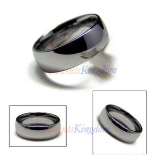 8MM MENS CLASSIC TUNGSTEN CARBIDE DOME WEDDING RING  