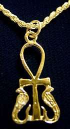   PENDANT charm Egypt Egyptian ANKH snake Jewelry Real Sterling silver