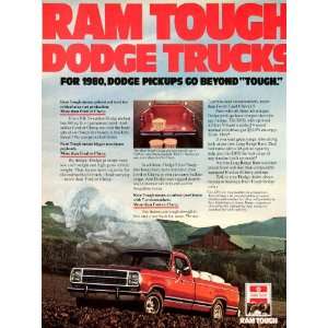  1980 Ad Dodge Ram Pickup Truck Sweptline Steel Payload 