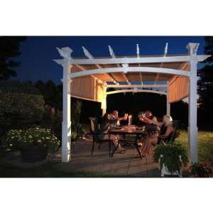  Malibu Pergola in White Patio, Lawn & Garden