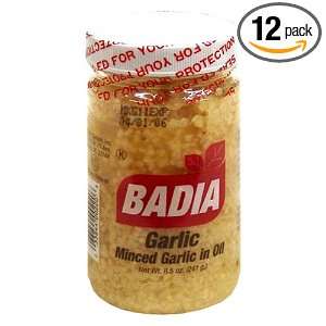 Badia Garlic Minced Oil, 8.5 Ounce Grocery & Gourmet Food