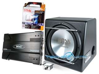 BOSS AUDIO S122AP 12 2000W MAX SUB WOOFER ENCLOSURE PACKAGE W 
