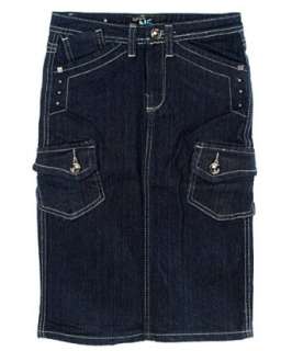  No Fuze Cutey Cargo Denim Skirt (Sizes 7   16) Clothing