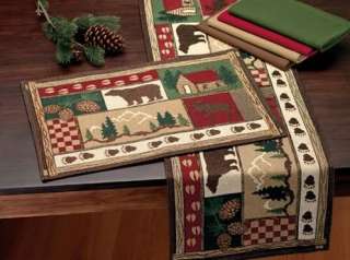 Log Cabin Table & Kitchen Textiles Wildlife Pinecone  
