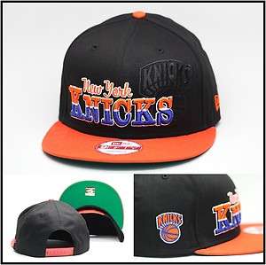 NEW ERA NEW YORK KNICKS SNAPBACK HAT Orange / Black / Blue nba cap 