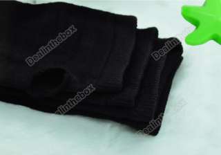 Knit Warmer Long Fingerless Gloves Mitten BLK NEW  