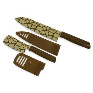   Chefs Knife and 3 Nakiri Knife Set Giraffe