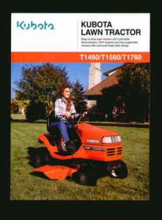 Kubota T1460 T1560 T1760 Lawn Tractor Brochure NRMT 96  