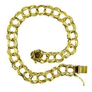  14K Yellow Gold Traditional Charm Bracelet Jewelry