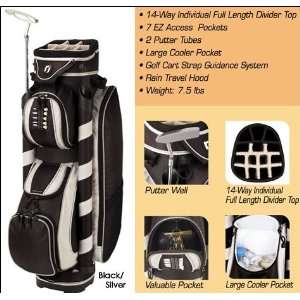  Ranger Golf Cart Bag by RJ Sports (ColorBlack/Red   out 