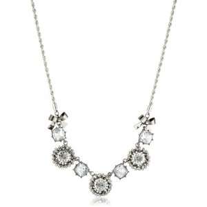  Betsey Johnson Iconic Crystal Starburst Frontal Necklace 
