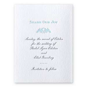  Bliss Blue Forsythia Save The Date Cards 