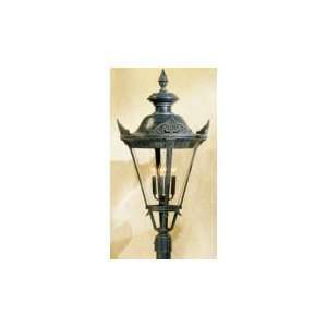   Light Outdoor Post Lamp in Shadow Green with Molded Acrylic Lens glass