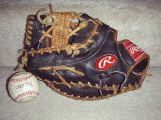   Black Leather Preferred First Base Baseball Softball glove mitt  