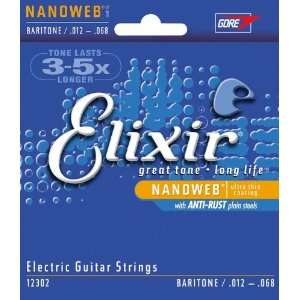  Elixir Strings Electric Guitar Strings, 6 String Baritone 