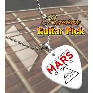   Seconds To Mars War Premium Guitar Pick Necklace Musical Instruments