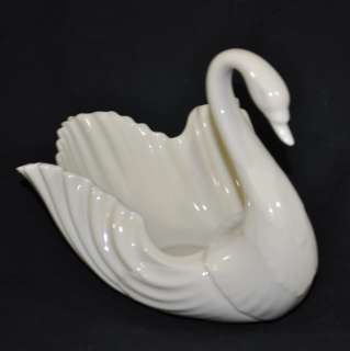 LENOX Swan Form Bowl Dish Ivory China Large 8.5  