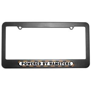  Powered By Hamsters License Plate Tag Frame Automotive
