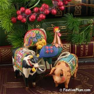 NIB 4006319 Jim Shore Farm Animals Ornaments  