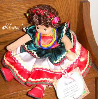   /Music Box Doll Mexico GREEN TREE ETHNIC MEXICAN GIRL #981 55  