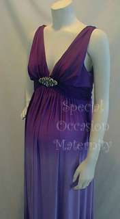 New Long Purple Lilac 2 Tone Maternity Dress Brooch Wedding LARGE 