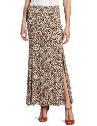 Karen Kane Womens Leopard Print Maxi Skirt