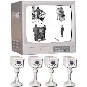 Security First SFS 1248 Wired Quad 14 Observation System w/4 Cameras 