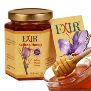 Saffron Honey, 3 glass jars of 8 Oz, Premium Quality with Host of 