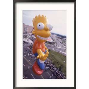   Parade, Bart Simpson Balloon, MN Framed 