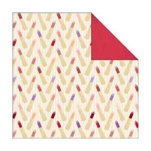 Material Girls Double Sided Textured Paper 12X12   Kiss 