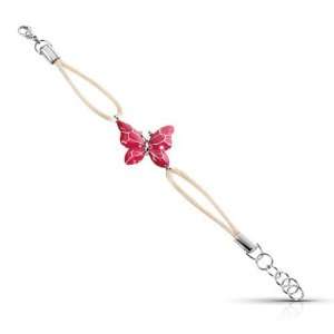 Miss Sixty Ladies Bracelet in White and Fuchsia Steel with Green 