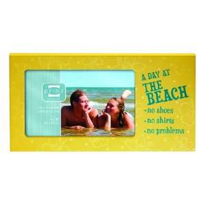  Prinz 6 by 4 Inch Just Beachy Yellow Wood Frame