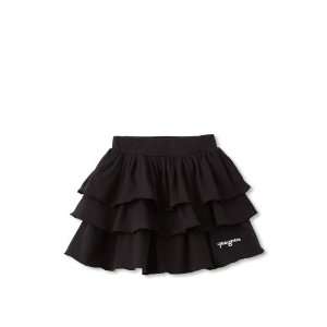  Quagmire Styles Girls Tiered Jersey Skirt, Black, Large 