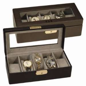 Royce Leather 928 6 5 Slot Watch Box Color Black
