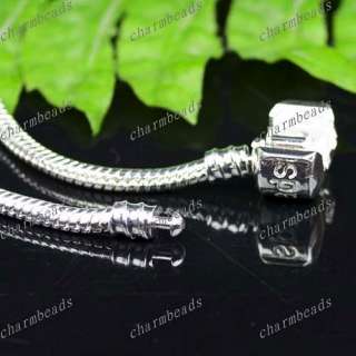 50X 17CM Silver Charm Beads European Chain Bracelet  