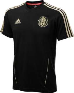 Mexico Federacion Mexicana Black adidas Soccer Jersey T Shirt  