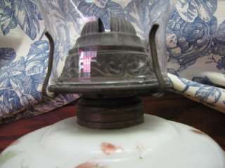 Victorian Milk Glass Oil Lamp  