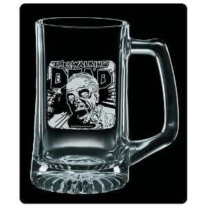 The Walking Dead Etched Glass Stein Rise & Feed  Kitchen 