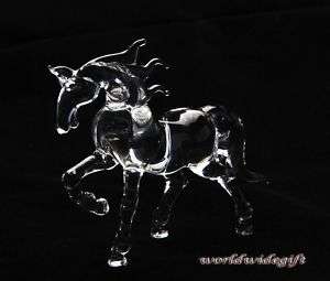 Crystal HORSE Dolls House Miniature Blown Glass Art  