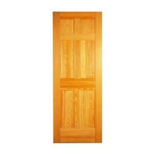   24W 6 Panel Wood Left Hand Interior Single Prehung Door 30151082976