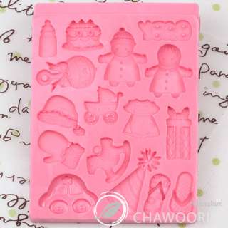   toppers Decoration Silicone molds No.13   BABY series 16PCS  