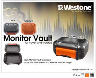 Westone Monitor Vault For Travel and Storage UM1 UM2 UM3 UM4 In Ear 