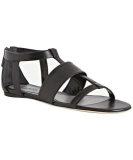 Gucci black leather Belle flat gladiator sandals